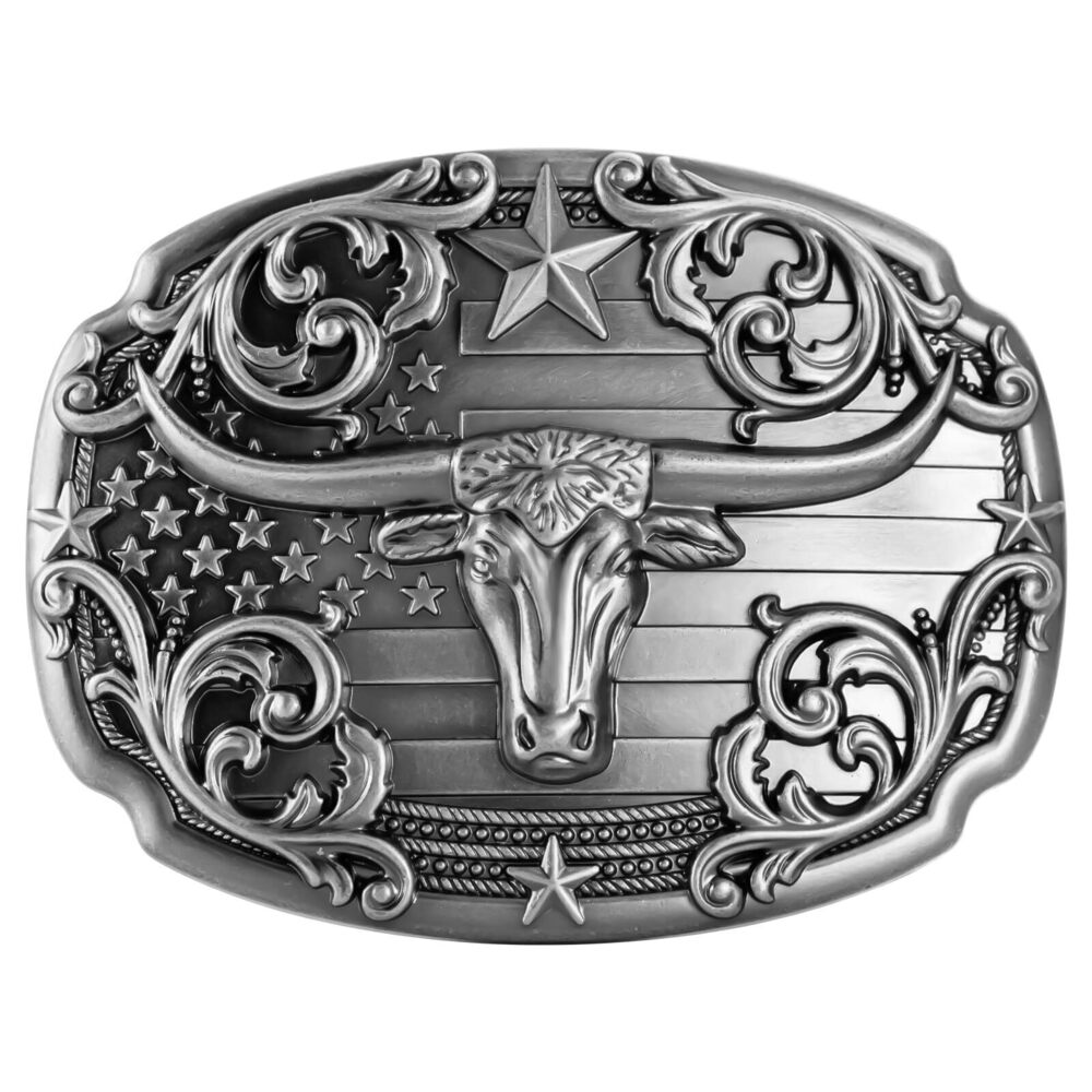 6285 Cowboy Longhorn Bull Belt Buckle Western Cowgirl Rodeo Belt Buckles